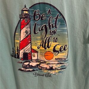 Short sleeved Blessed Girl lighthouse T-shirt